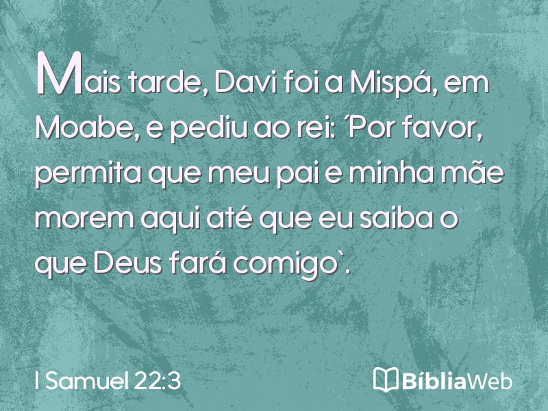 I Samuel 22:3 em imagem para compartilhar