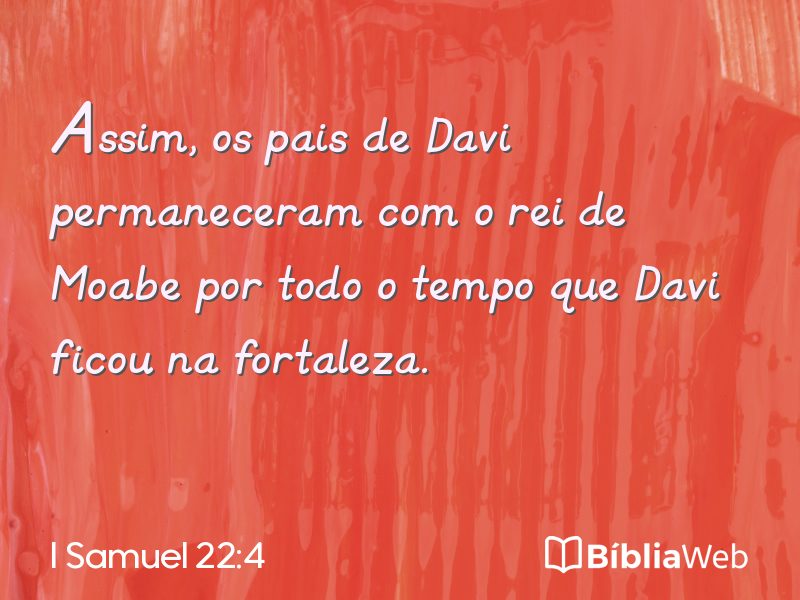 I Samuel 22:4 em imagem para compartilhar