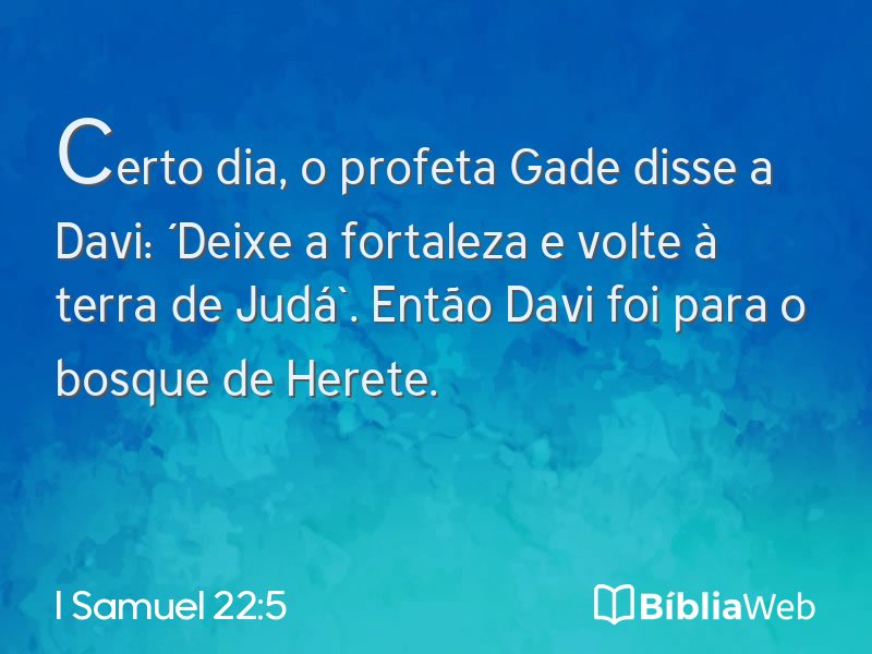 I Samuel 22:5 em imagem para compartilhar