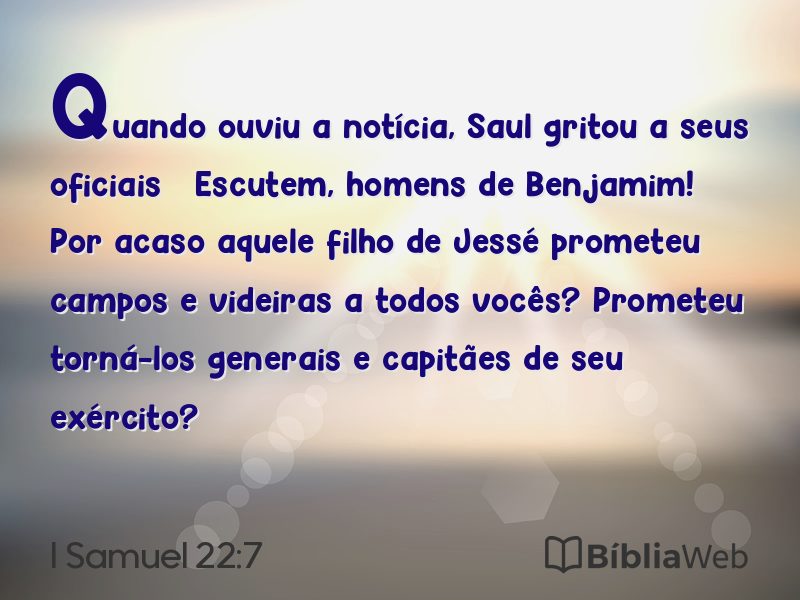 I Samuel 22:7 em imagem para compartilhar