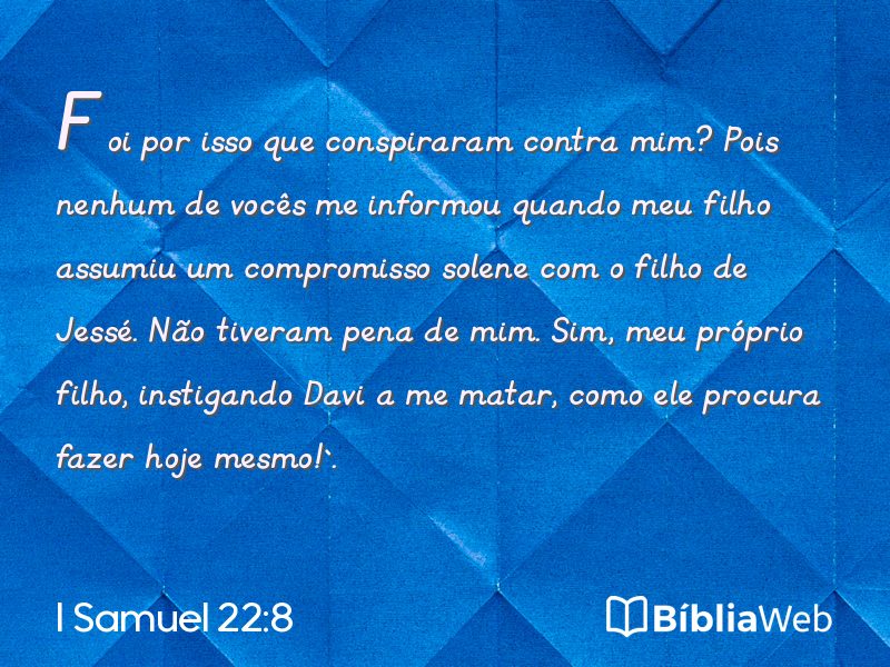 I Samuel 22:8 em imagem para compartilhar
