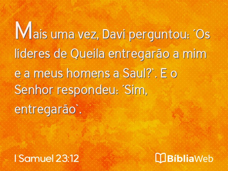 I Samuel 23:12 em imagem para compartilhar