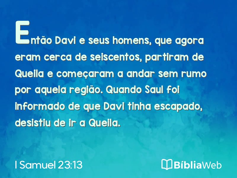 I Samuel 23:13 em imagem para compartilhar