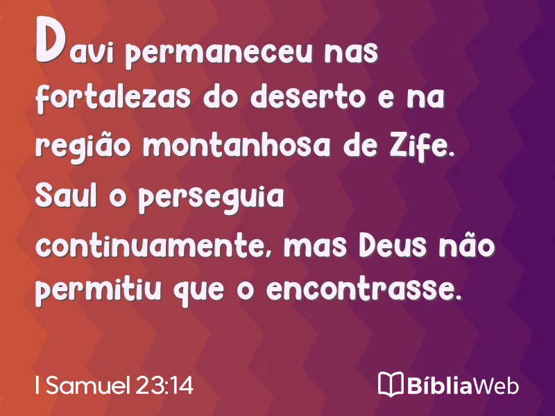 I Samuel 23:14 em imagem para compartilhar
