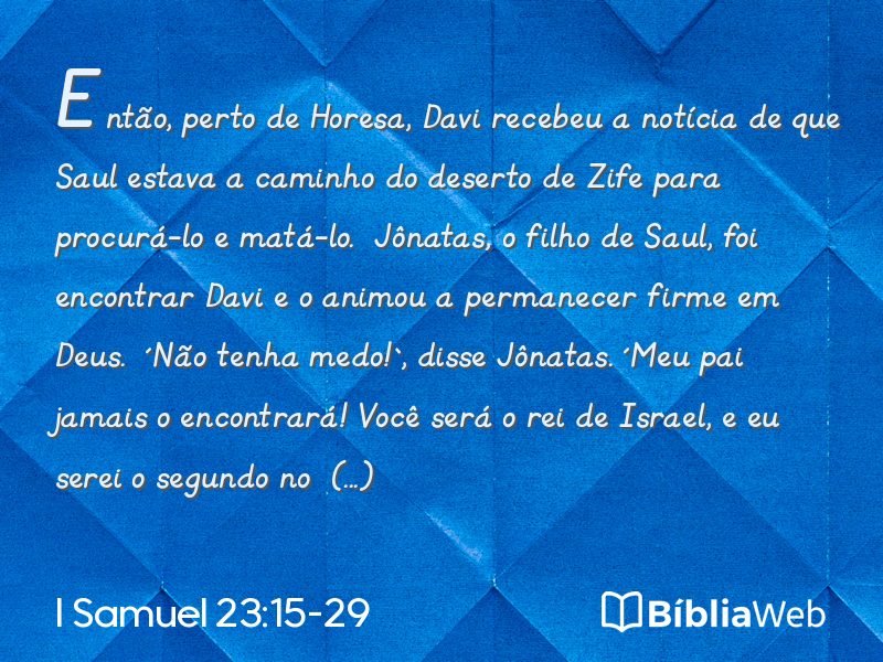 I Samuel 23:15-29 em imagem para compartilhar