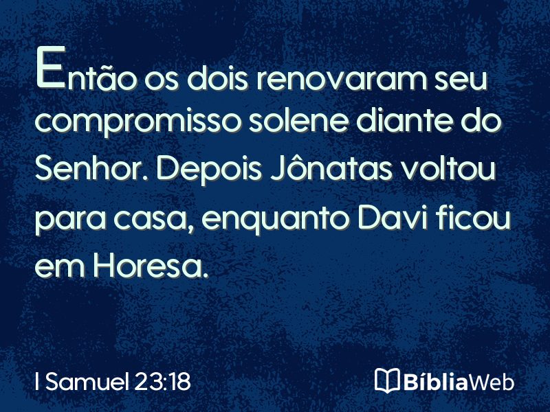 I Samuel 23:18 em imagem para compartilhar