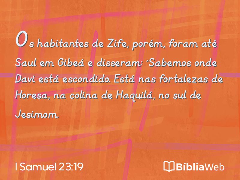 I Samuel 23:19 em imagem para compartilhar
