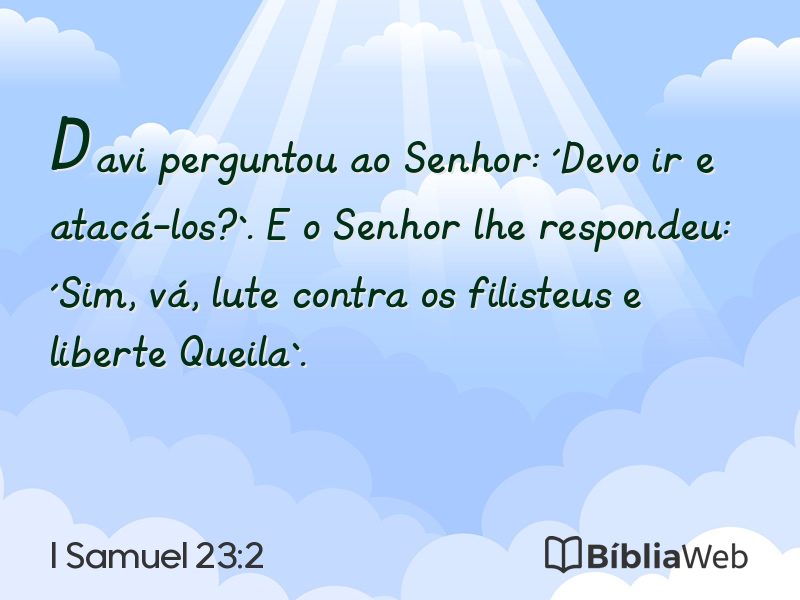 I Samuel 23:2 em imagem para compartilhar