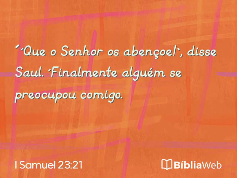 I Samuel 23:21 em imagem para compartilhar