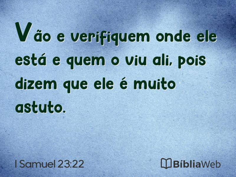 I Samuel 23:22 em imagem para compartilhar
