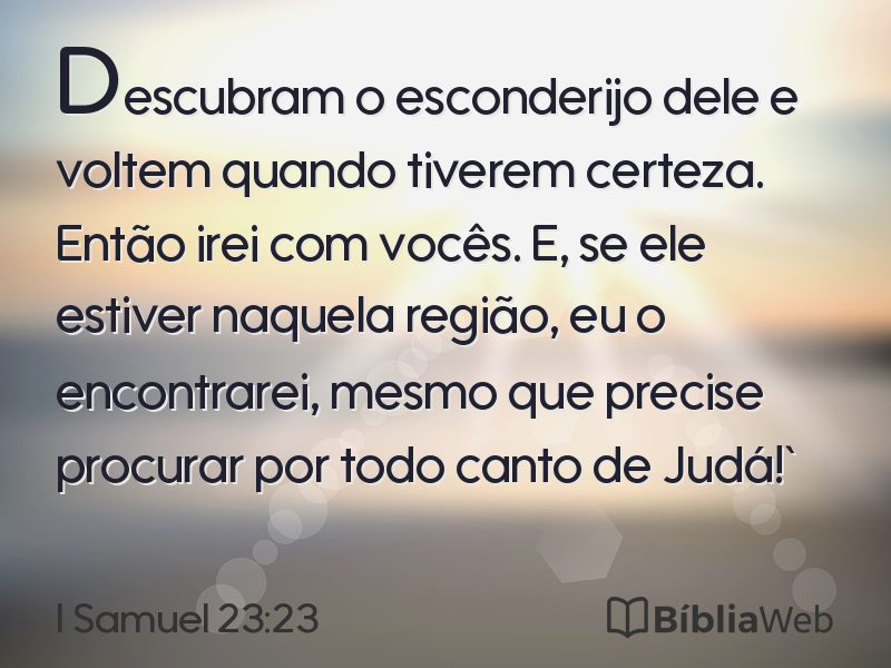 I Samuel 23:23 em imagem para compartilhar