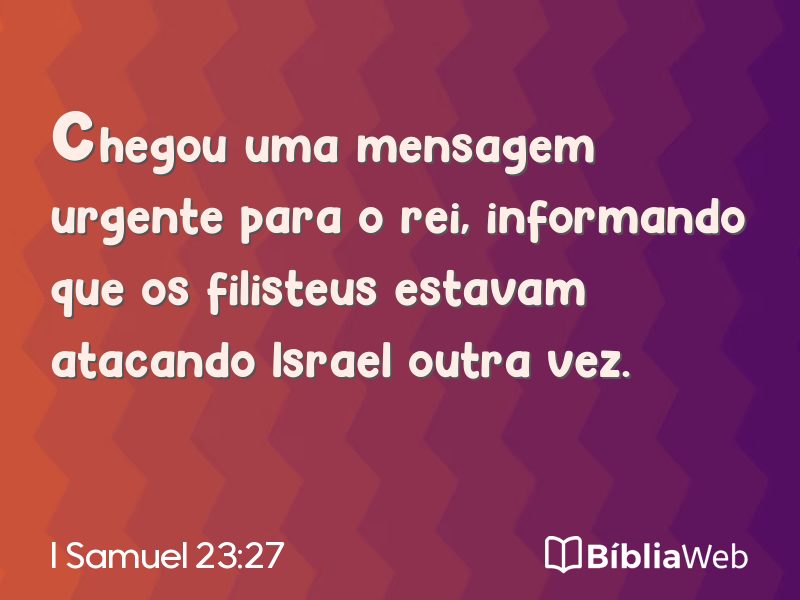 I Samuel 23:27 em imagem para compartilhar