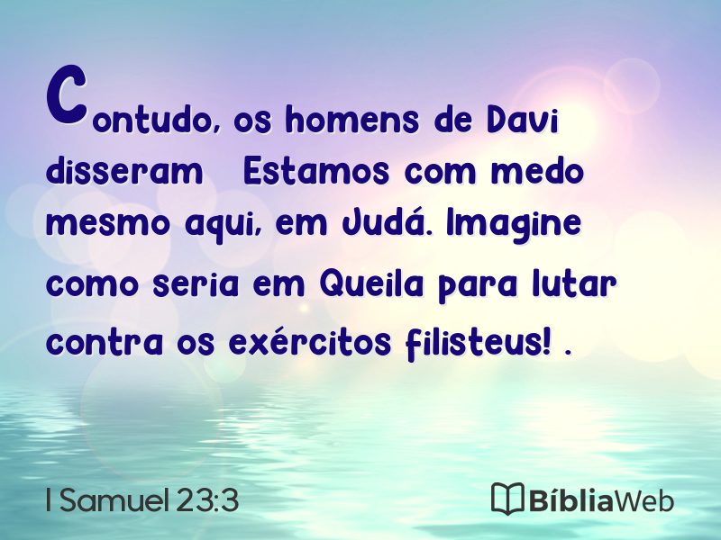 I Samuel 23:3 em imagem para compartilhar