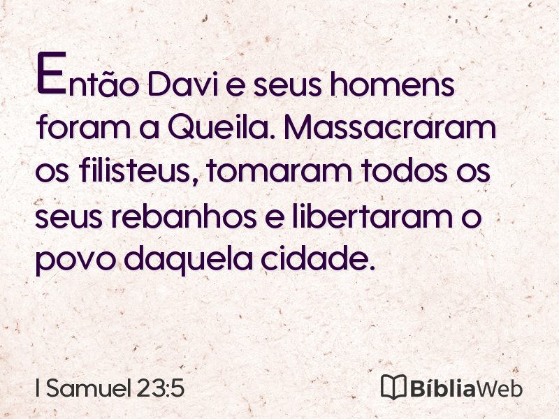 I Samuel 23:5 em imagem para compartilhar