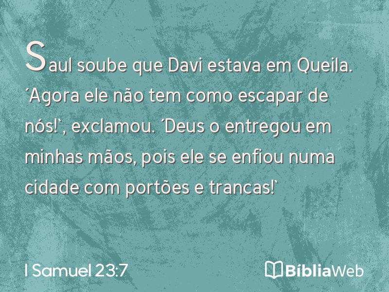 I Samuel 23:7 em imagem para compartilhar