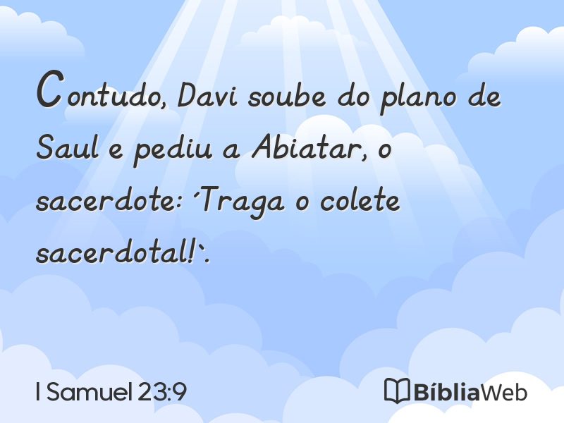 I Samuel 23:9 em imagem para compartilhar