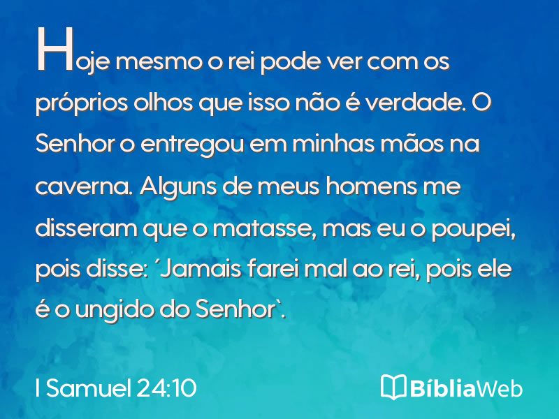 I Samuel 24:10 em imagem para compartilhar