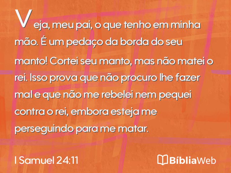 I Samuel 24:11 em imagem para compartilhar