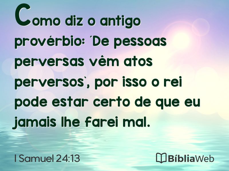 I Samuel 24:13 em imagem para compartilhar