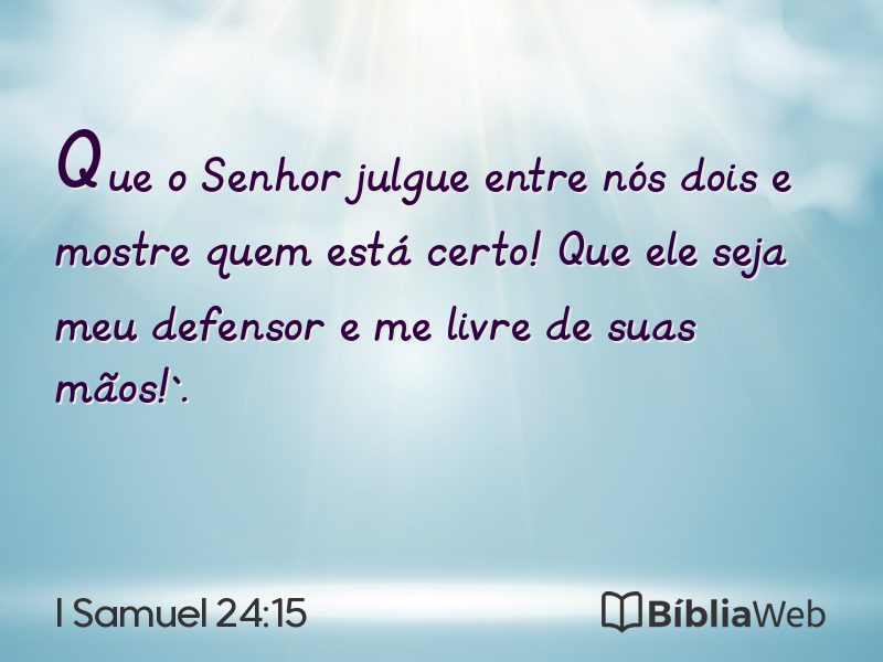 I Samuel 24:15 em imagem para compartilhar