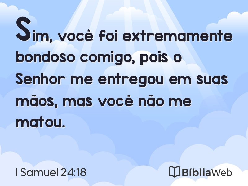 I Samuel 24:18 em imagem para compartilhar