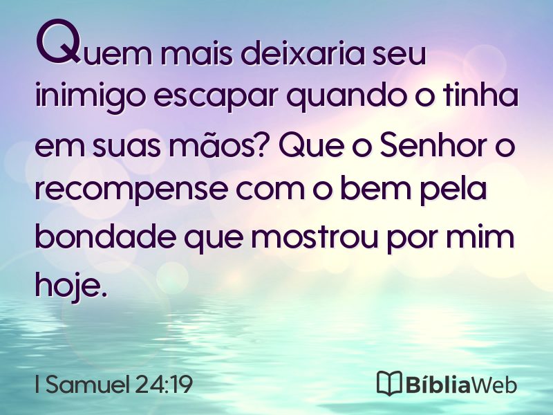 I Samuel 24:19 em imagem para compartilhar