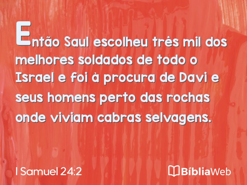 I Samuel 24:2 em imagem para compartilhar