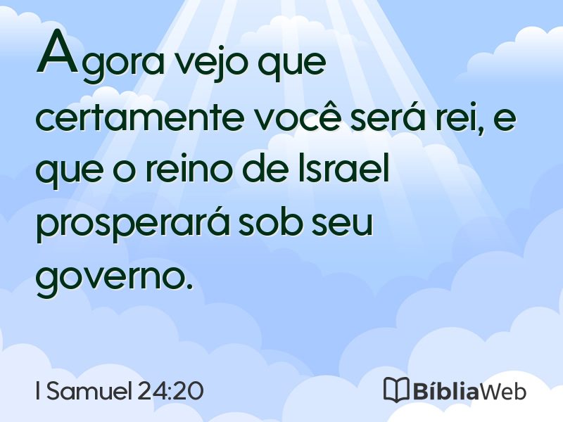 I Samuel 24:20 em imagem para compartilhar
