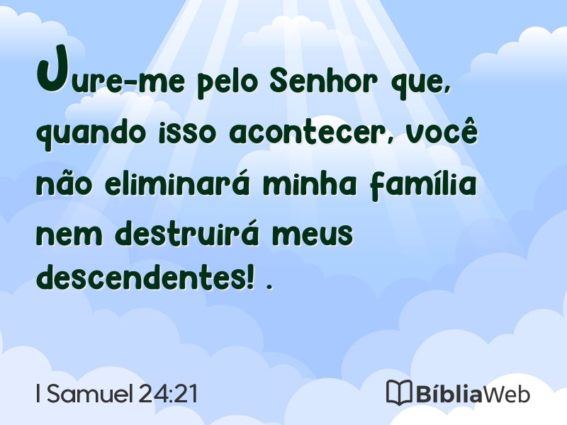 I Samuel 24:21 em imagem para compartilhar