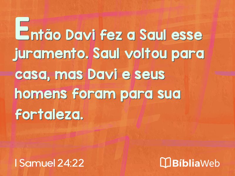 I Samuel 24:22 em imagem para compartilhar