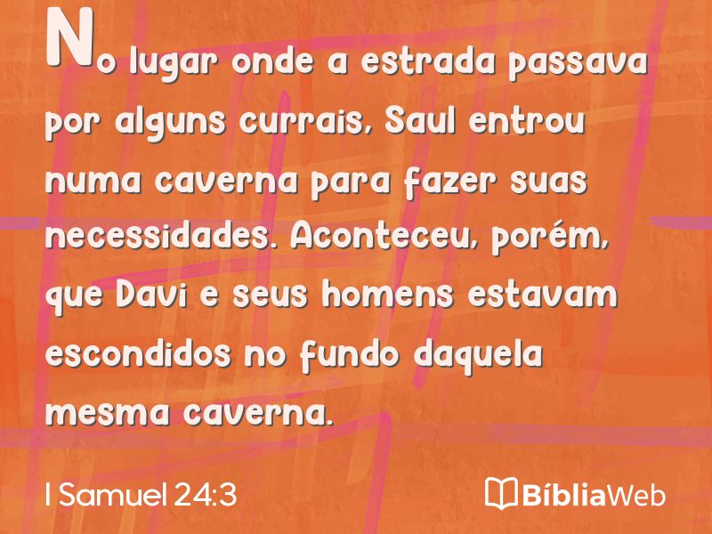 I Samuel 24:3 em imagem para compartilhar