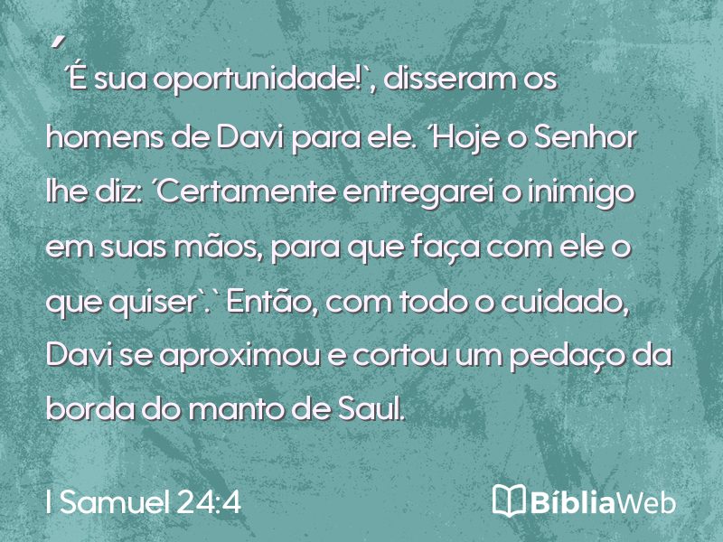 I Samuel 24:4 em imagem para compartilhar