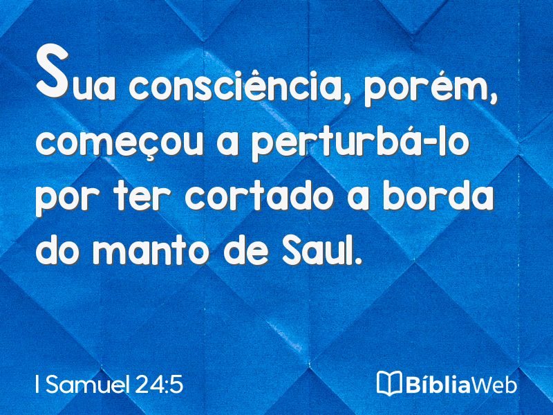 I Samuel 24:5 em imagem para compartilhar