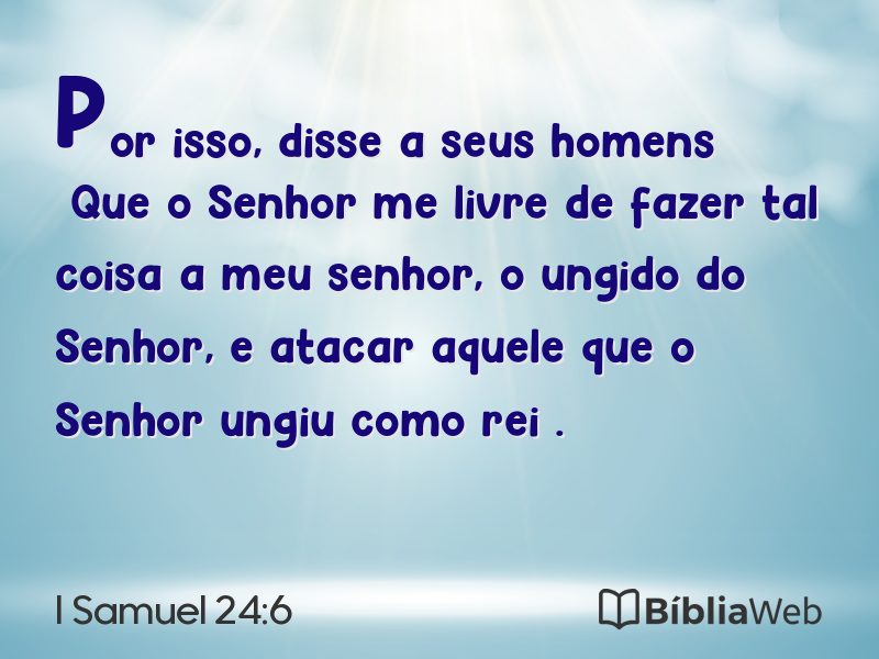 I Samuel 24:6 em imagem para compartilhar