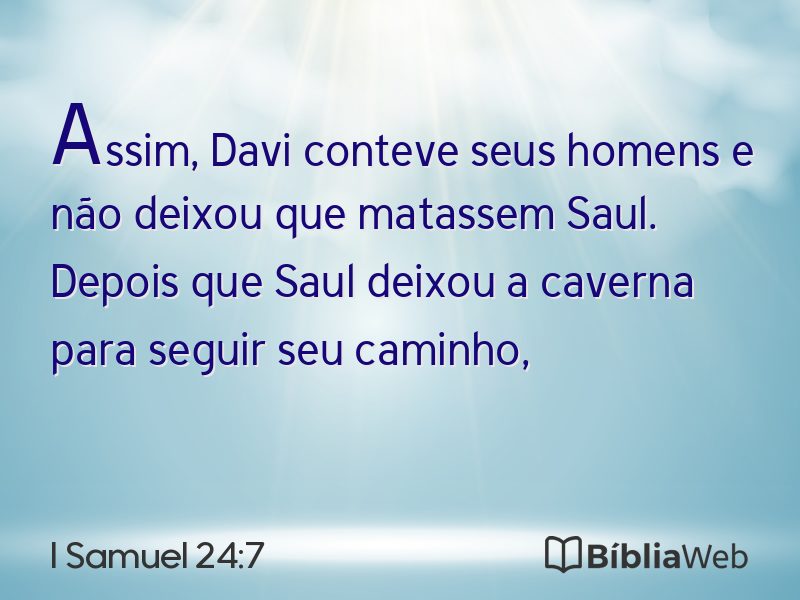 I Samuel 24:7 em imagem para compartilhar