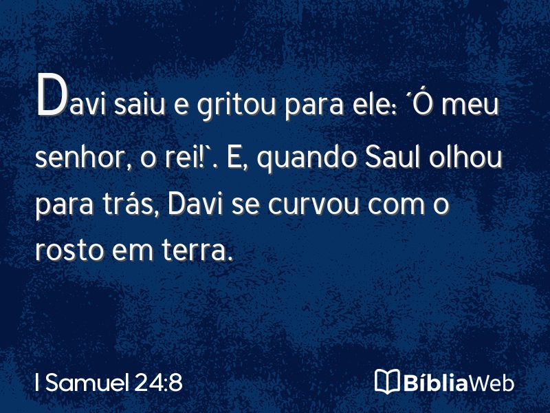 I Samuel 24:8 em imagem para compartilhar