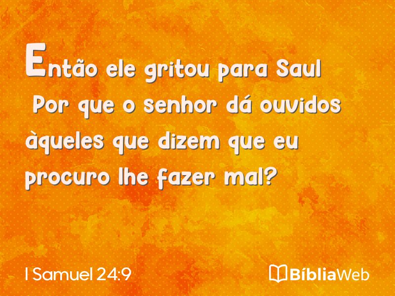 I Samuel 24:9 em imagem para compartilhar