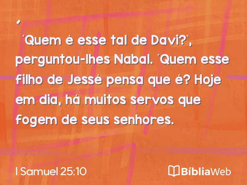I Samuel 25:10 em imagem para compartilhar