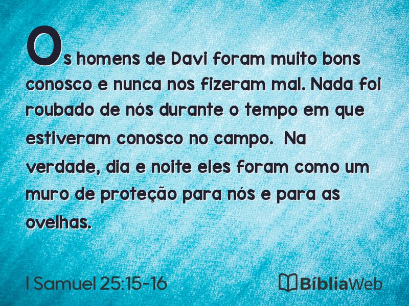 I Samuel 25:15-16 em imagem para compartilhar