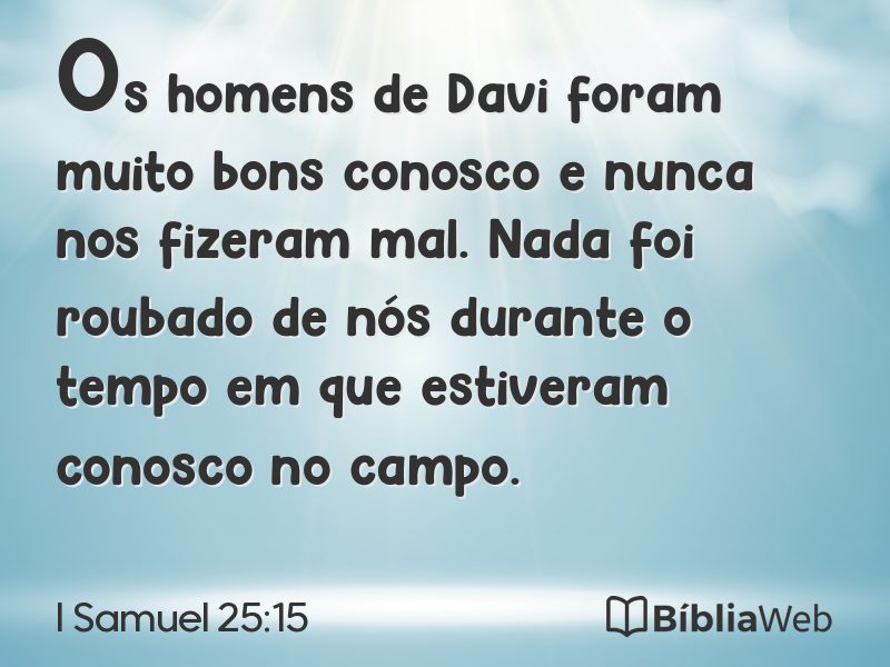 I Samuel 25:15 em imagem para compartilhar