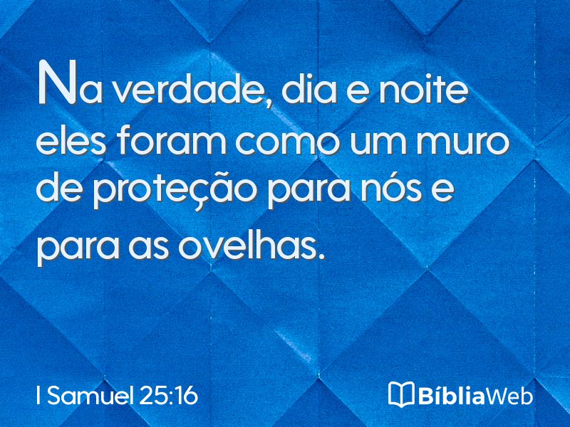 I Samuel 25:16 em imagem para compartilhar