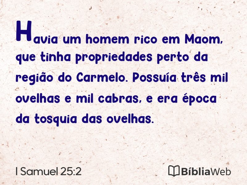 I Samuel 25:2 em imagem para compartilhar