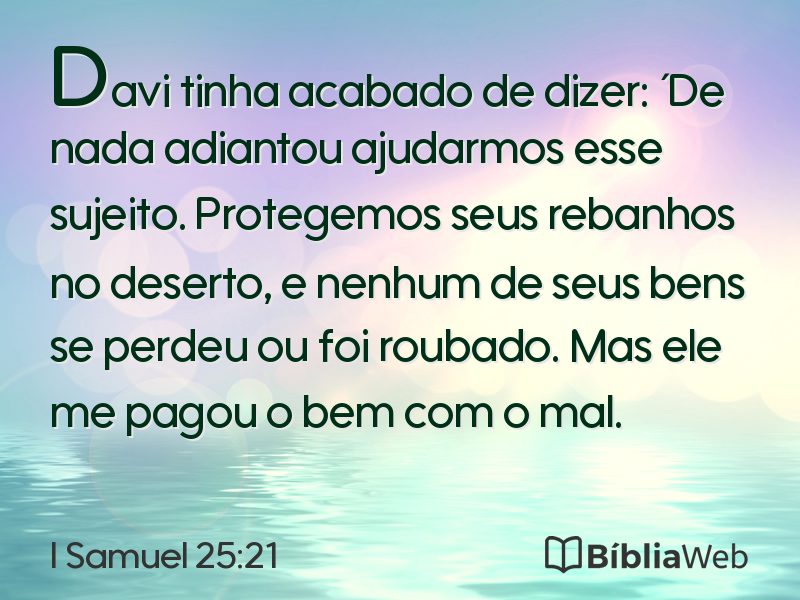 I Samuel 25:21 em imagem para compartilhar