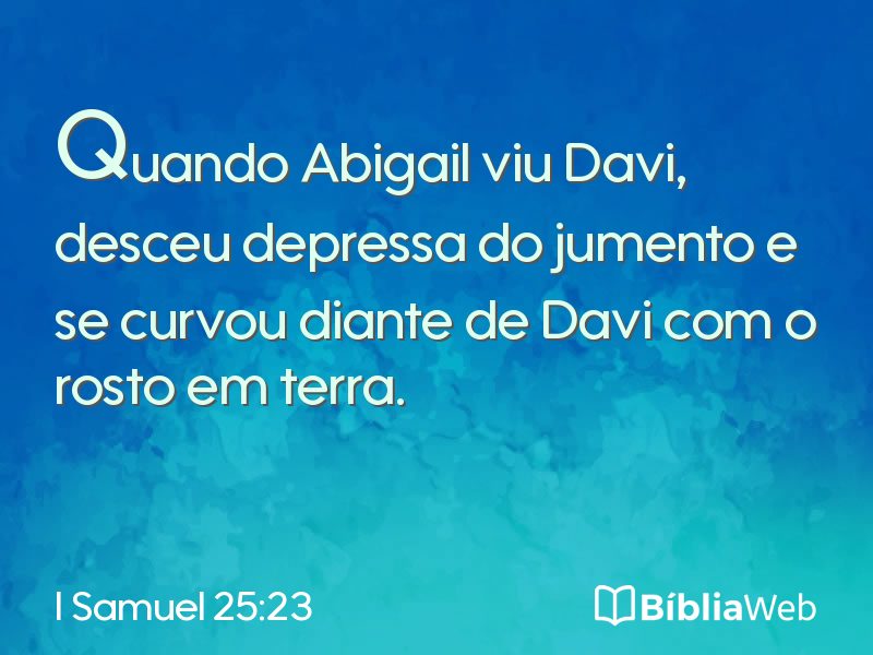 I Samuel 25:23 em imagem para compartilhar