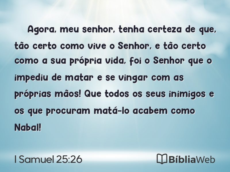 I Samuel 25:26 em imagem para compartilhar