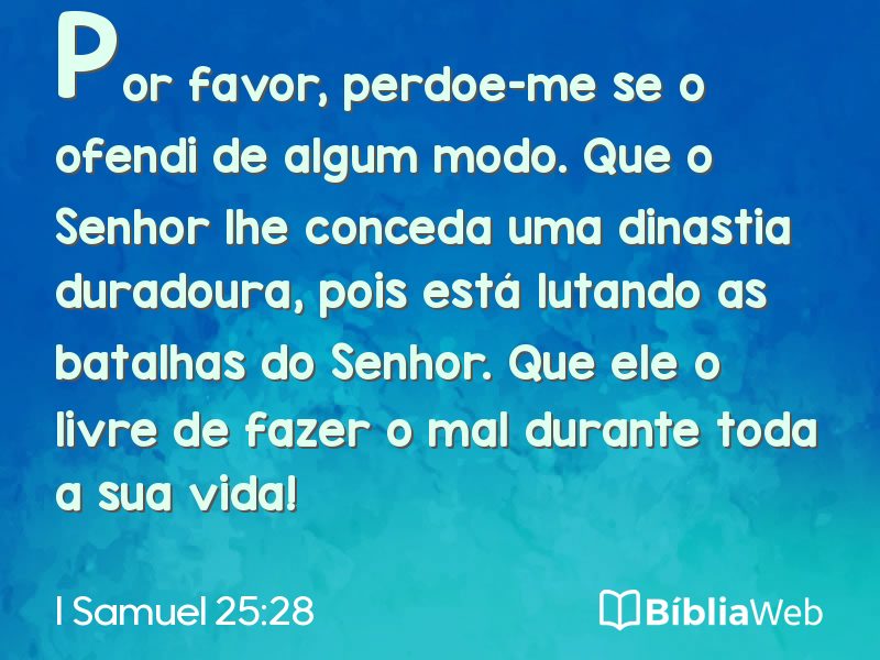 I Samuel 25:28 em imagem para compartilhar