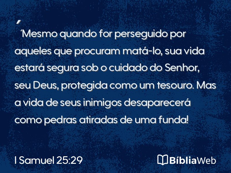 I Samuel 25:29 em imagem para compartilhar