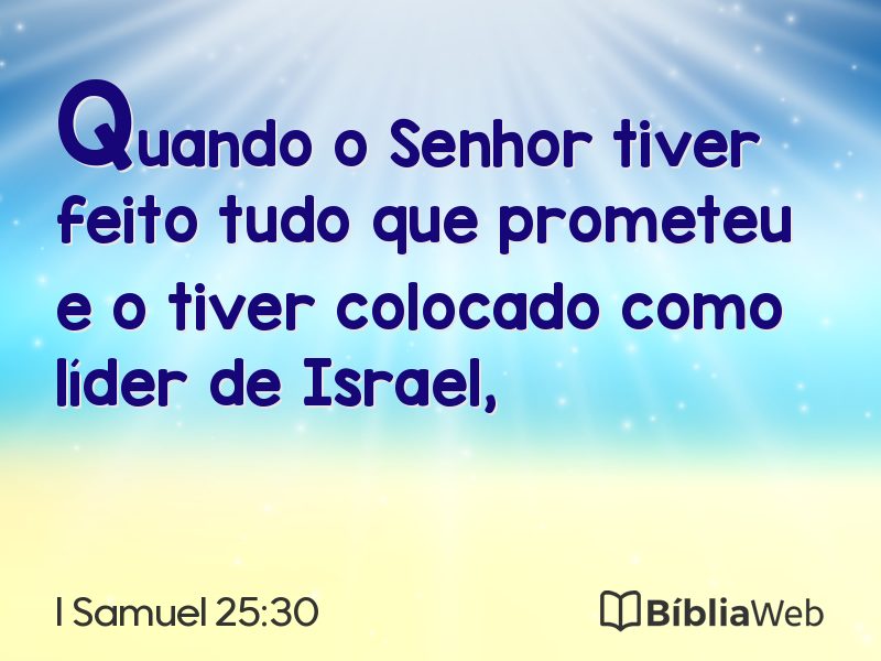 I Samuel 25:30 em imagem para compartilhar
