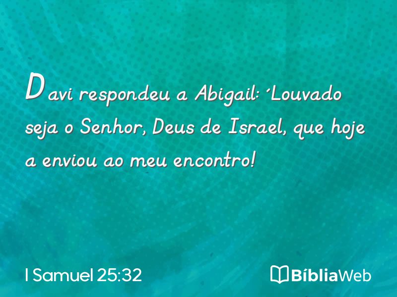I Samuel 25:32 em imagem para compartilhar