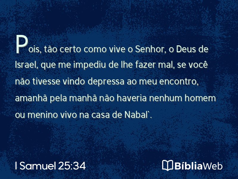 I Samuel 25:34 em imagem para compartilhar